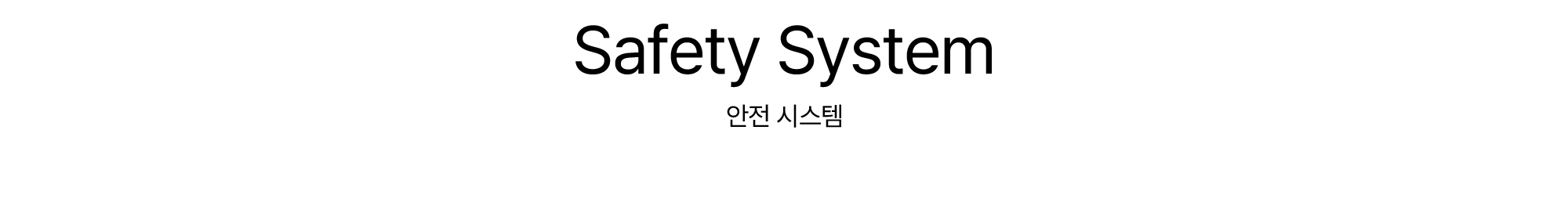 Safety System 안전 시스템